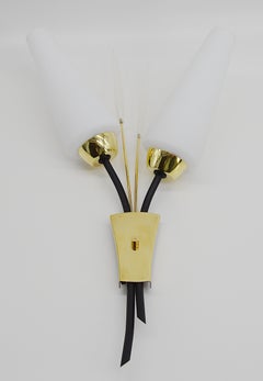 Lunel Paire d'appliques françaises du milieu du siècle, 1950