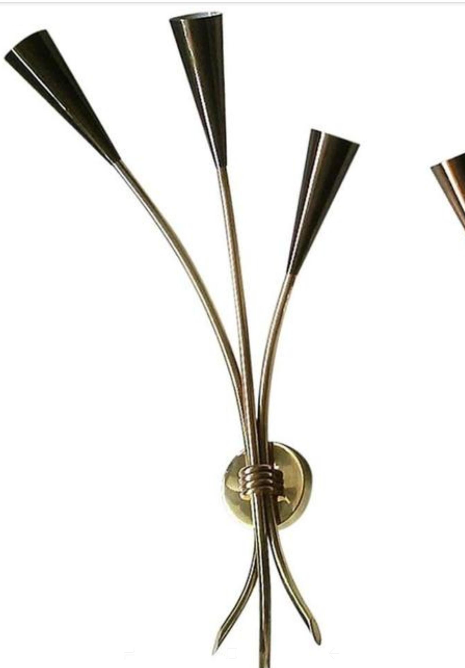 Mid-Century Modern Lunel Pair of Sconces, France 1950