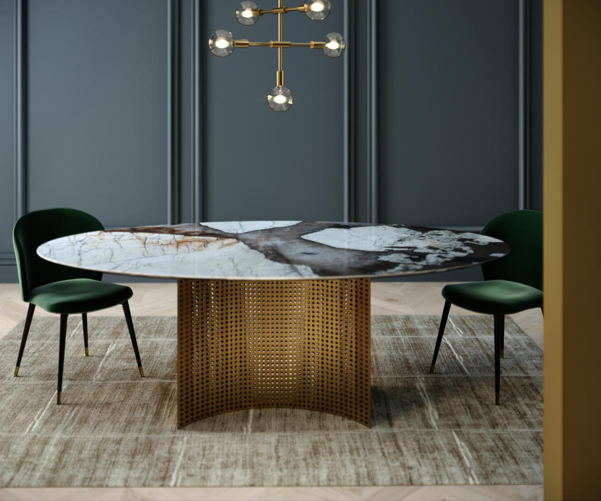 Modern Lunette Dining Table D-PAT-N-220 For Sale