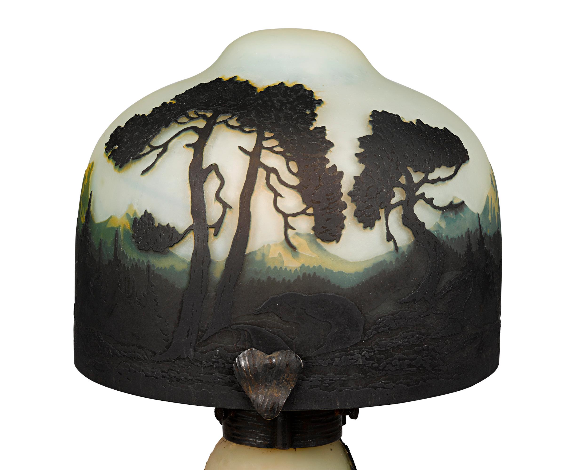 Art Nouveau Lunéville Lamp by Muller Frères