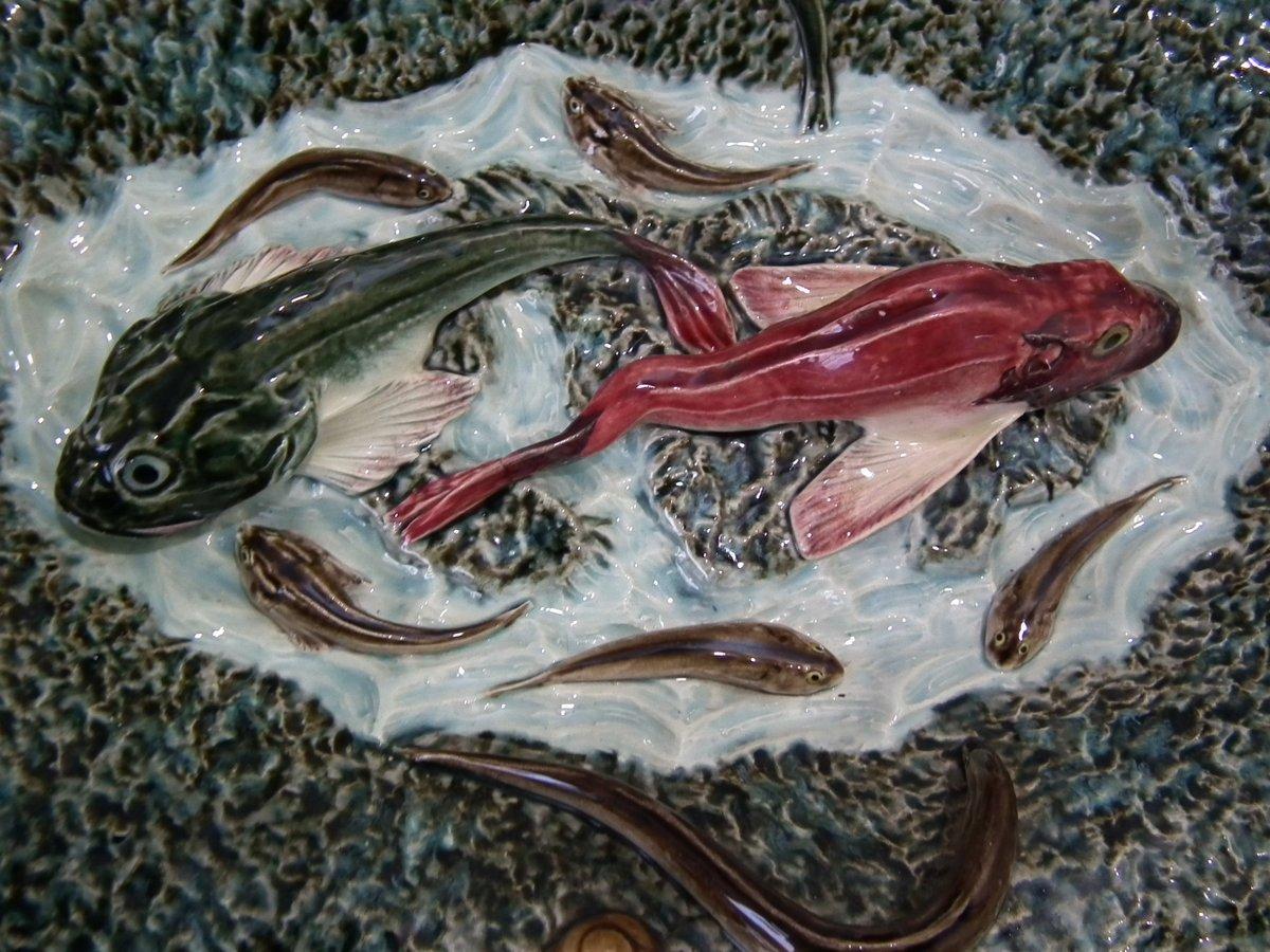 Luneville Palissy Majolica Fish Platter 1