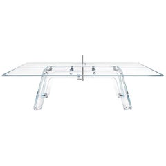 Lungolinea Chrome, Contemporary Design Table Tennis/ Ping Pong Table by Impatia