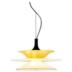 Lampe à suspension Lungomare en jaune par Carlo Moretti