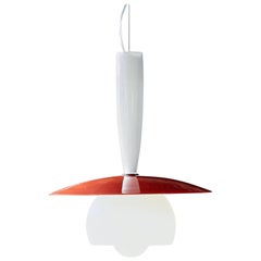 Lampe à suspension Lungomare C en orange par Carlo Moretti
