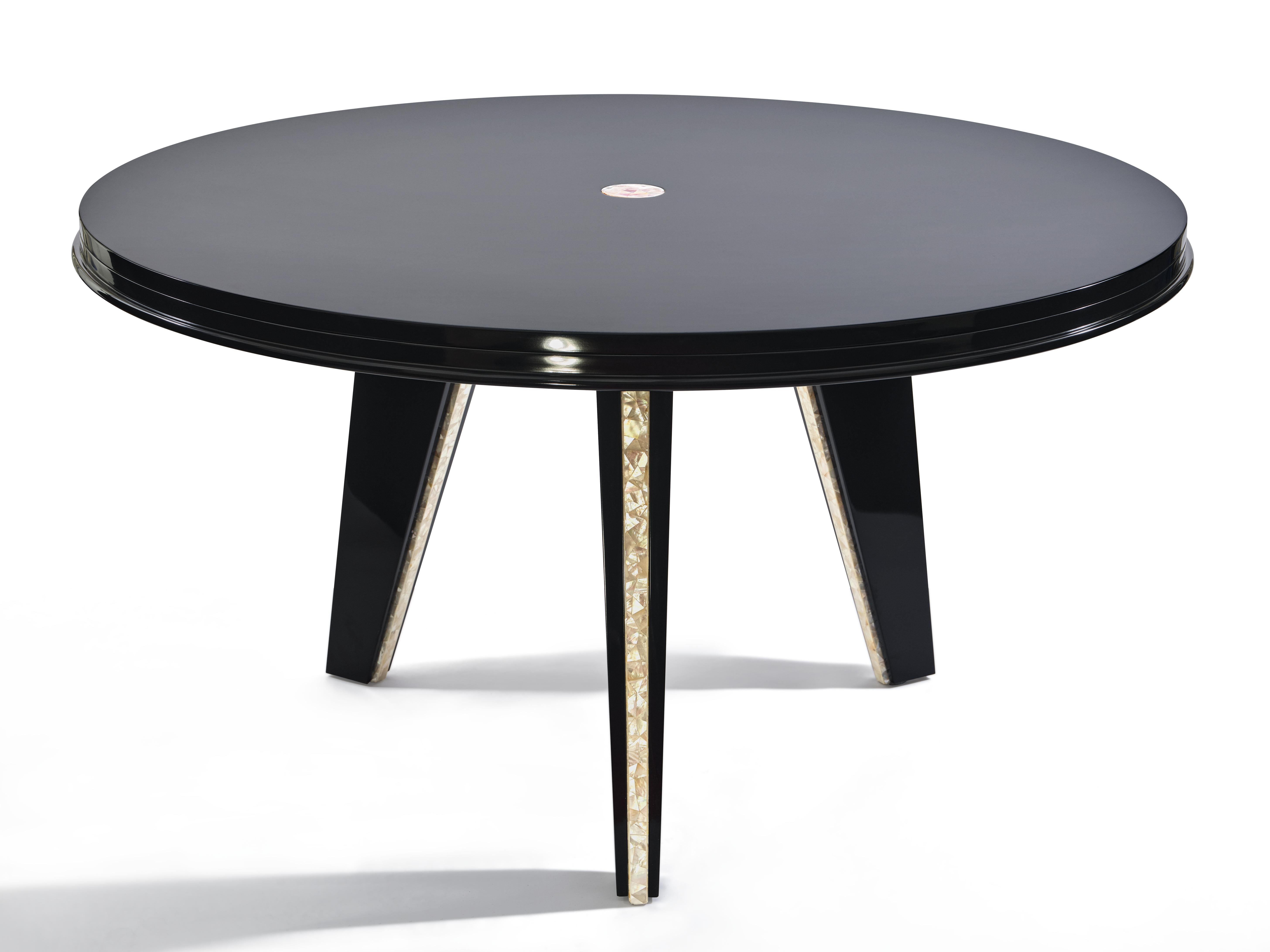 Moderne Table de salle à manger Lunisolar en bois massif et contreplaqué multicouche par Artempo en vente