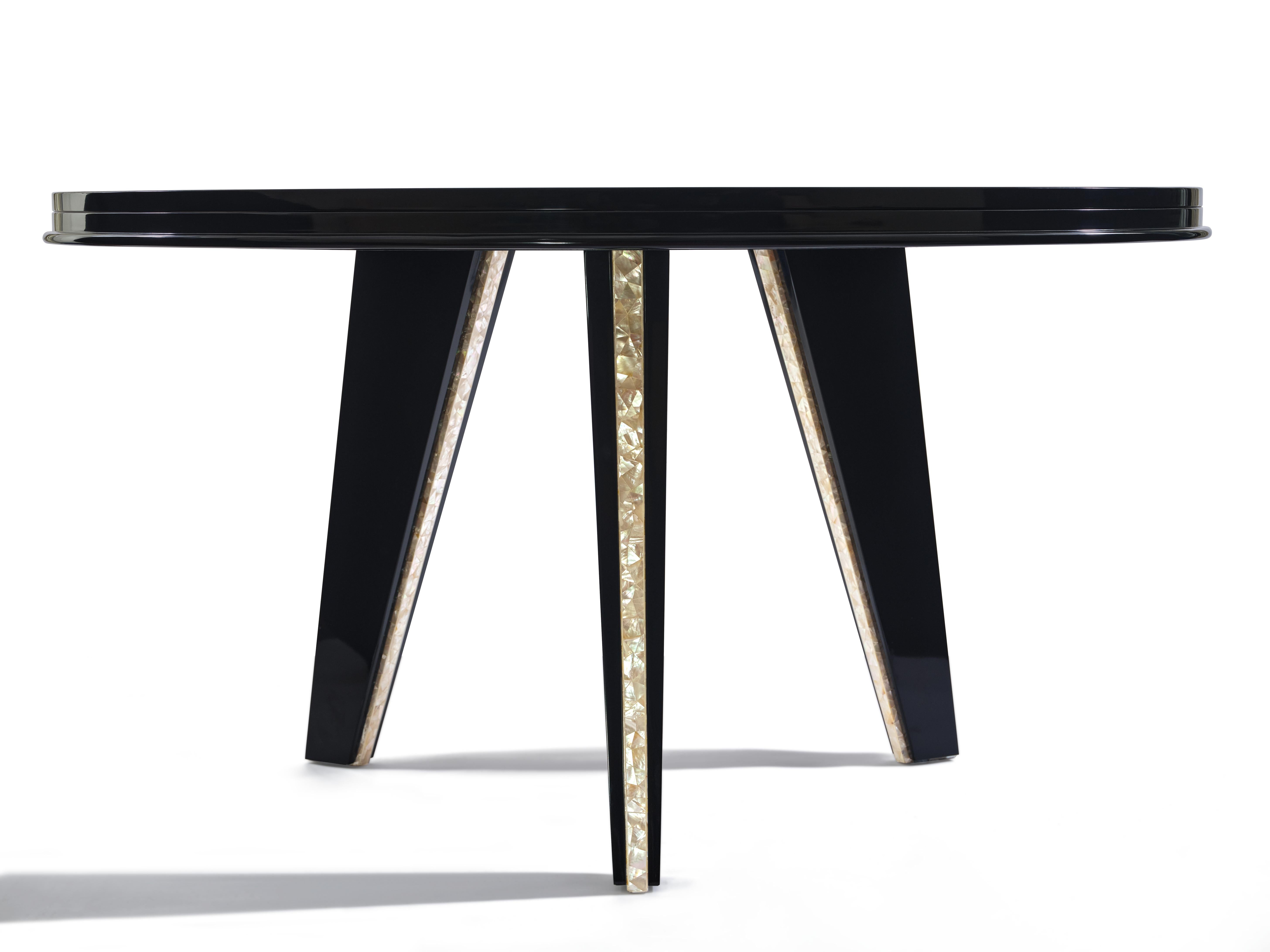 XXIe siècle et contemporain Table de salle à manger Lunisolar en bois massif et contreplaqué multicouche par Artempo en vente