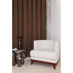 Sofá individual de ocio Lunisolar en madera lacada brillante y lana by Artempo