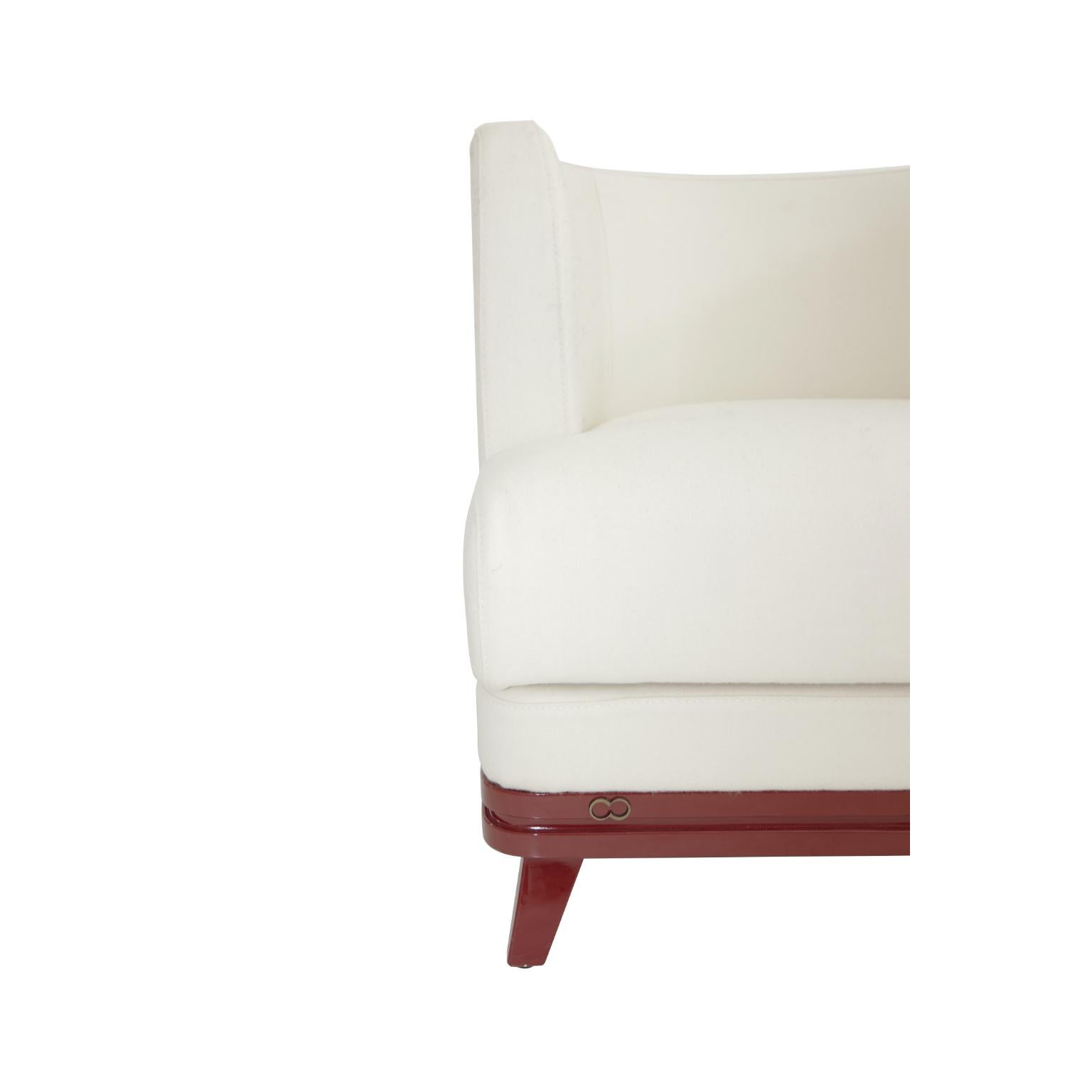 Chinois Canapé de loisirs simple Lunisolar en bois laqué brillant et Wood Wood par Artempo en vente