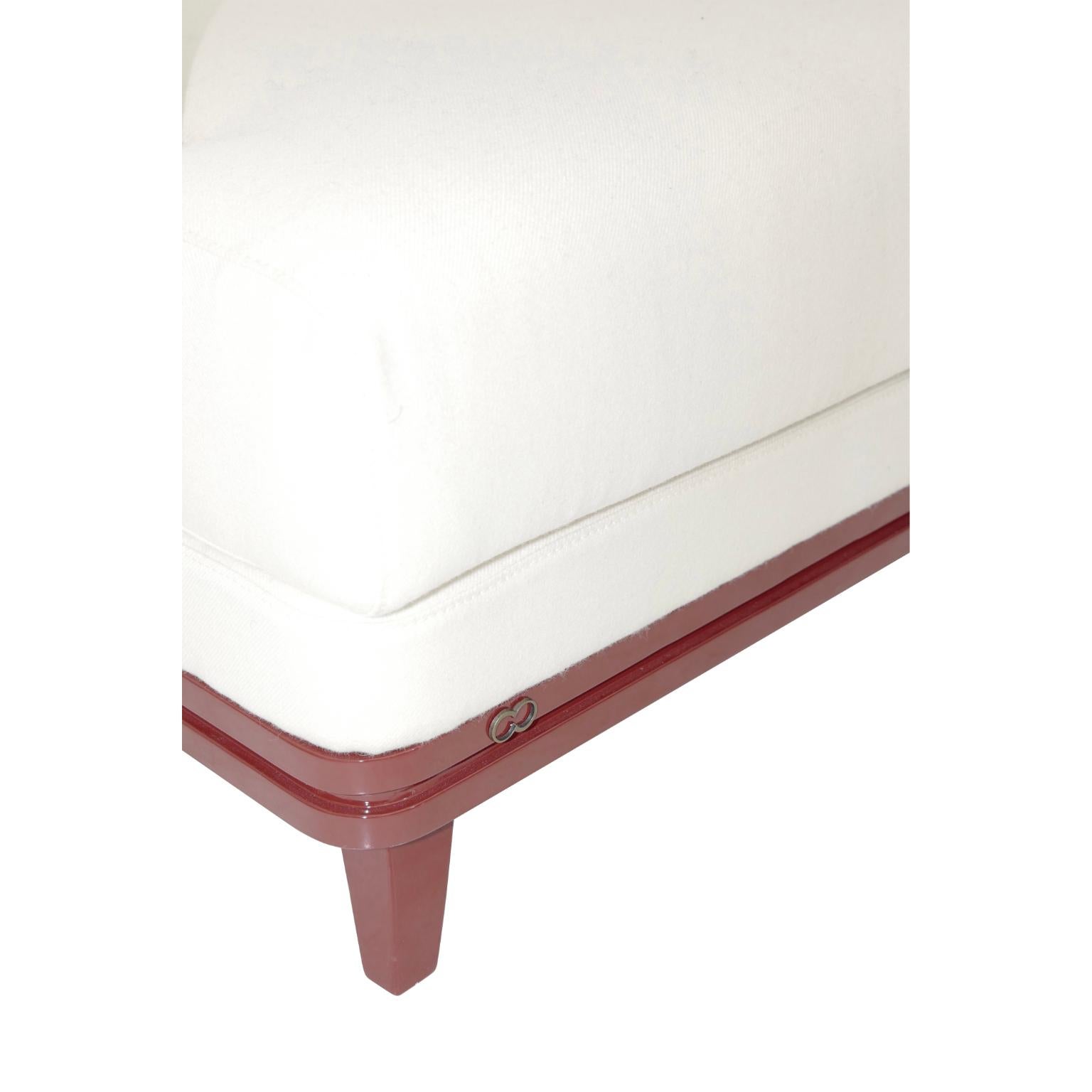 Laqué Canapé de loisirs simple Lunisolar en bois laqué brillant et Wood Wood par Artempo en vente