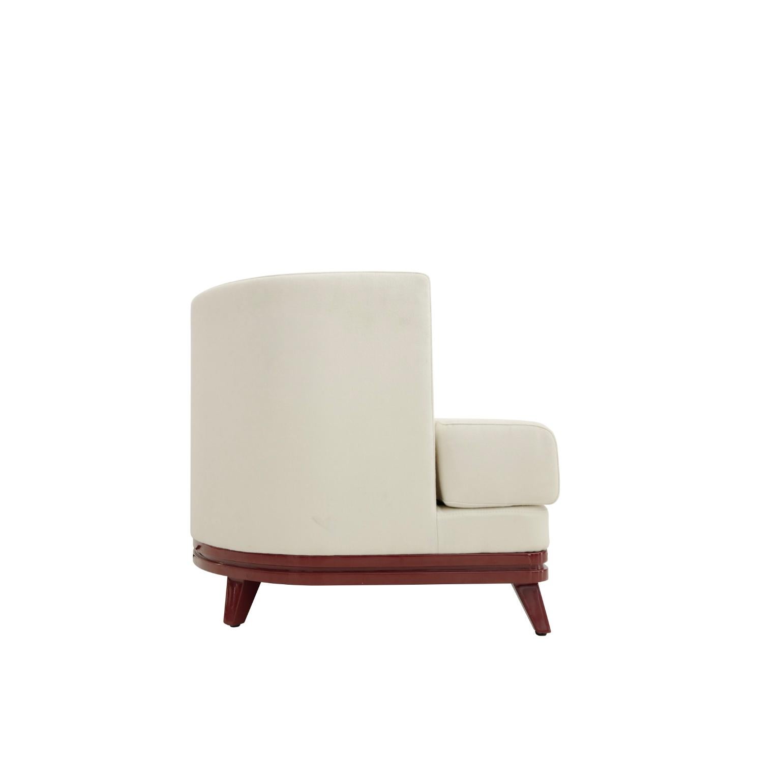 Canapé de loisirs simple Lunisolar en bois laqué brillant et Wood Wood par Artempo Neuf - En vente à Geneve, CH