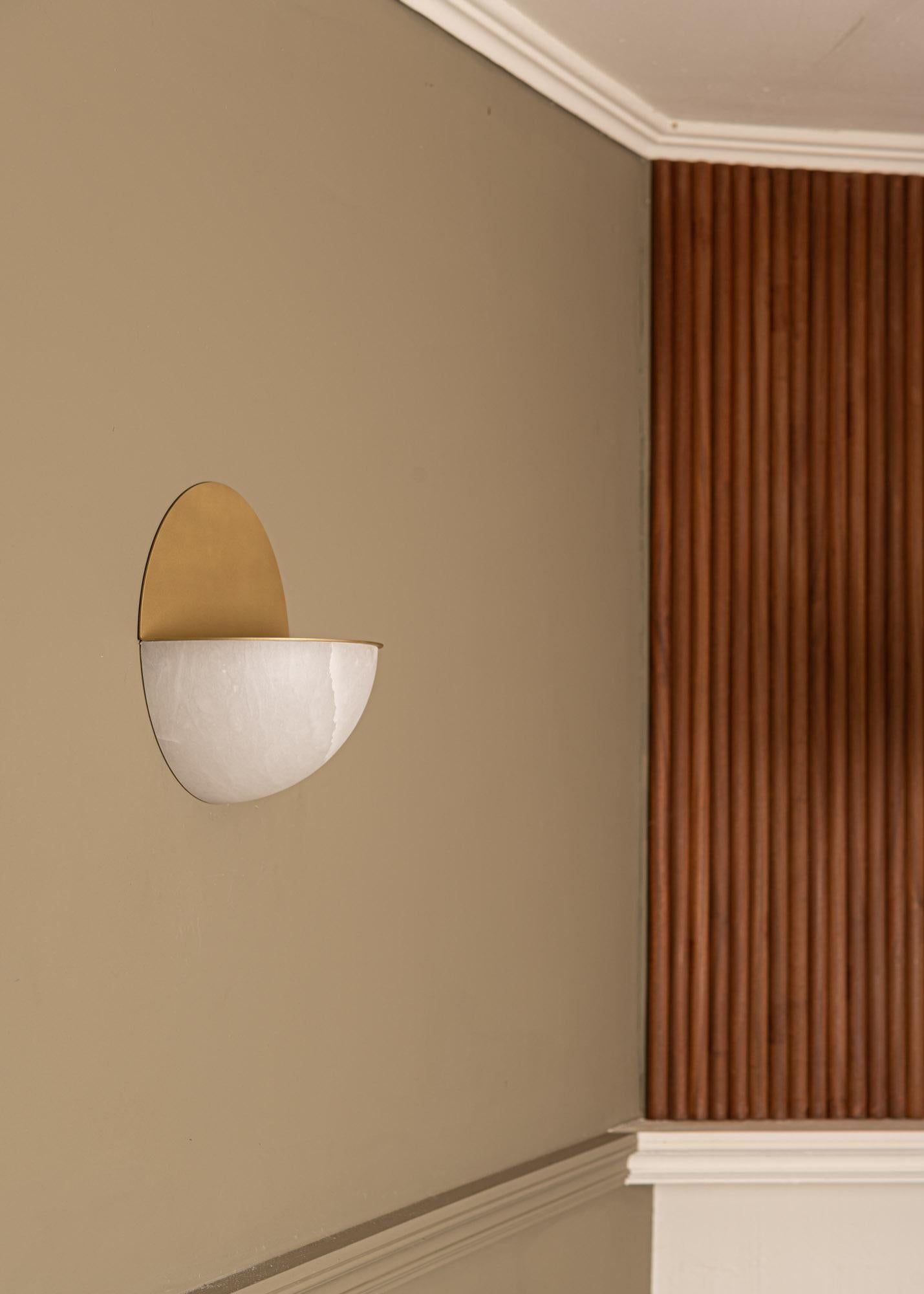 Spanish Luno Brass Wall Sconce by Simone & Marcel For Sale