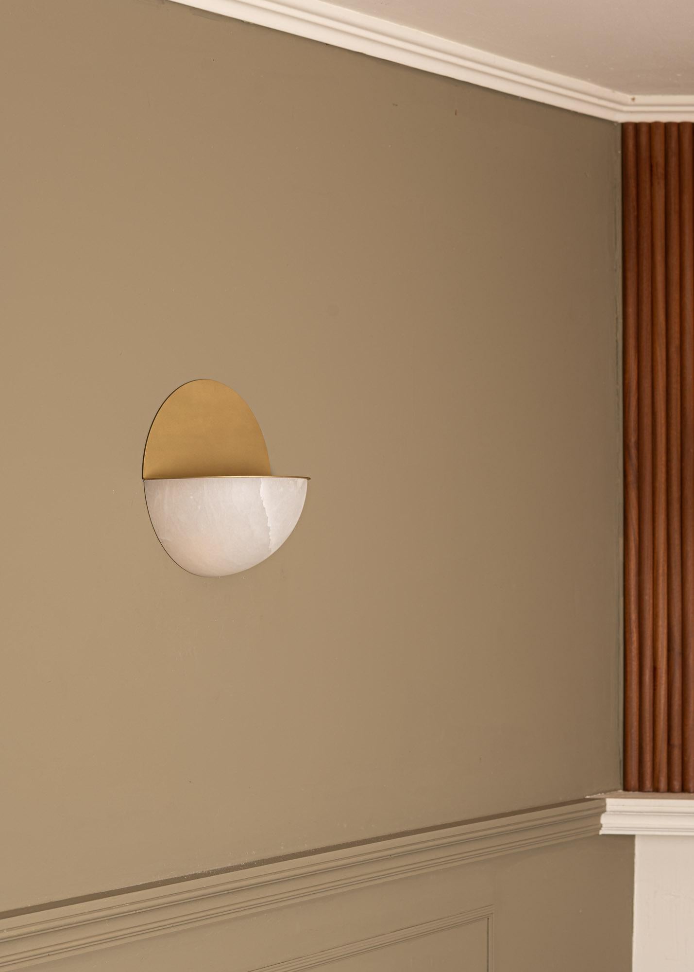 Contemporary Luno Brass Wall Sconce by Simone & Marcel For Sale
