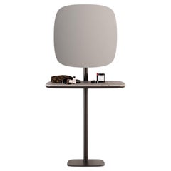 LUNOR I Travertine Vanity - Coiffeuse avec miroir - avec Ottoman en option