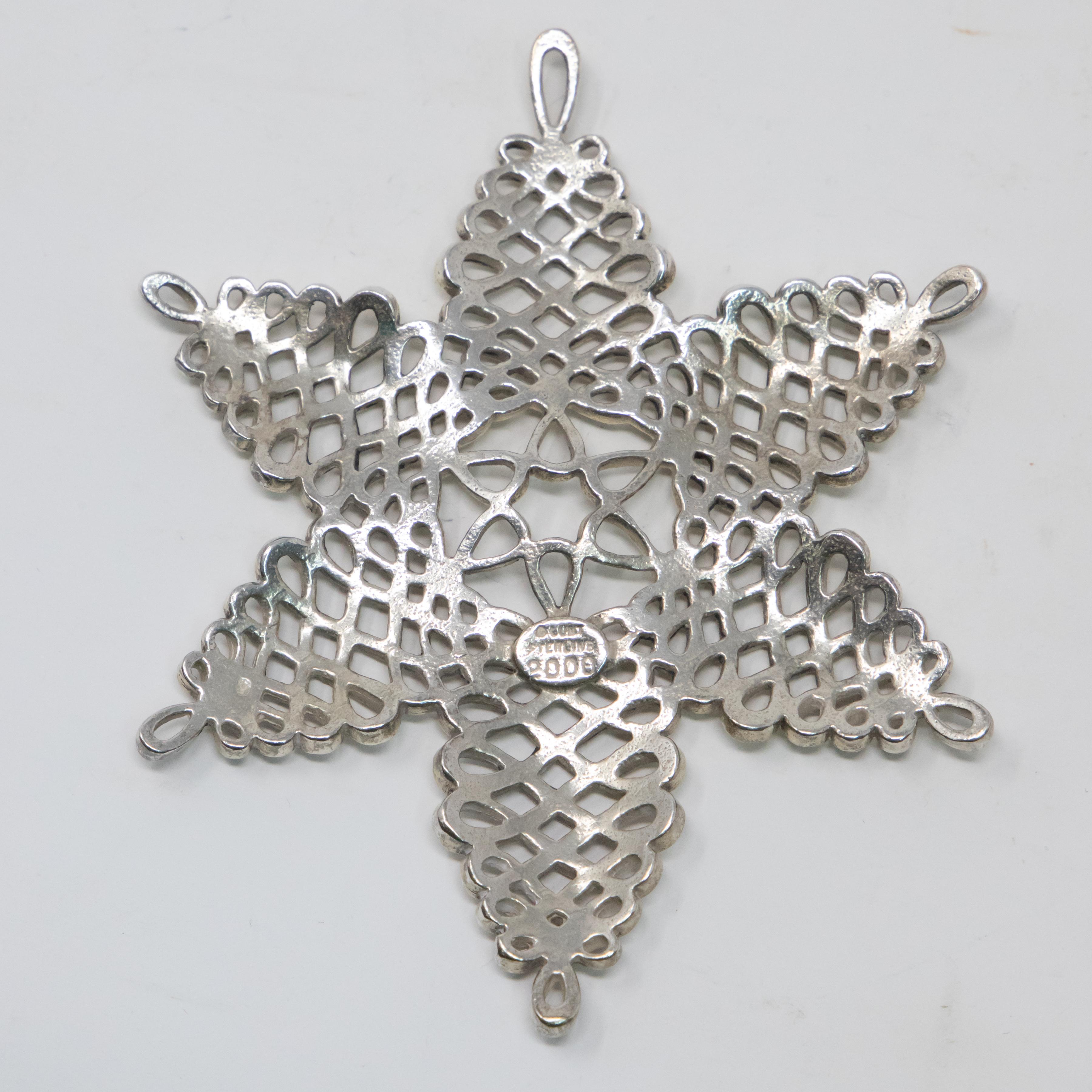 Forged Lunt Sterling Snowflake, 2000 For Sale