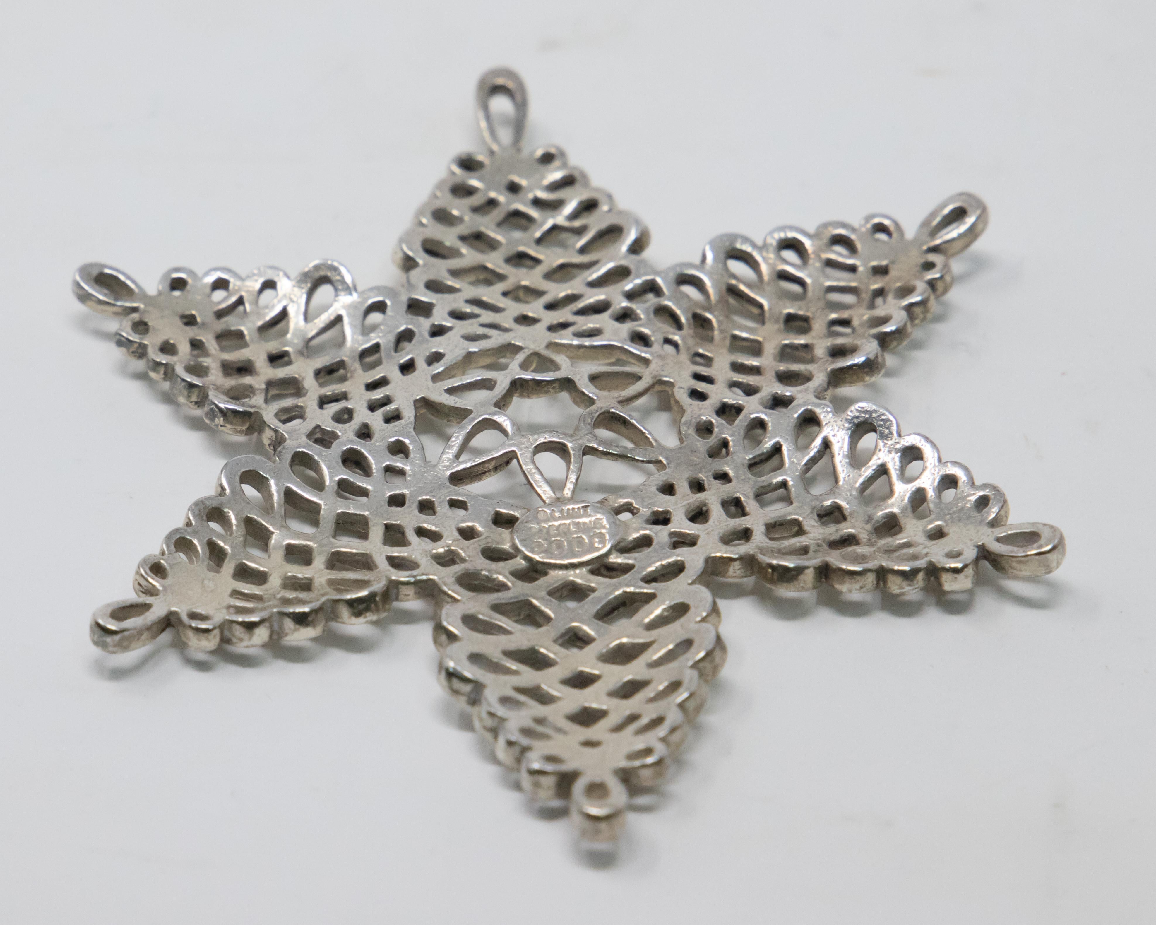 Contemporary Lunt Sterling Snowflake, 2000 For Sale