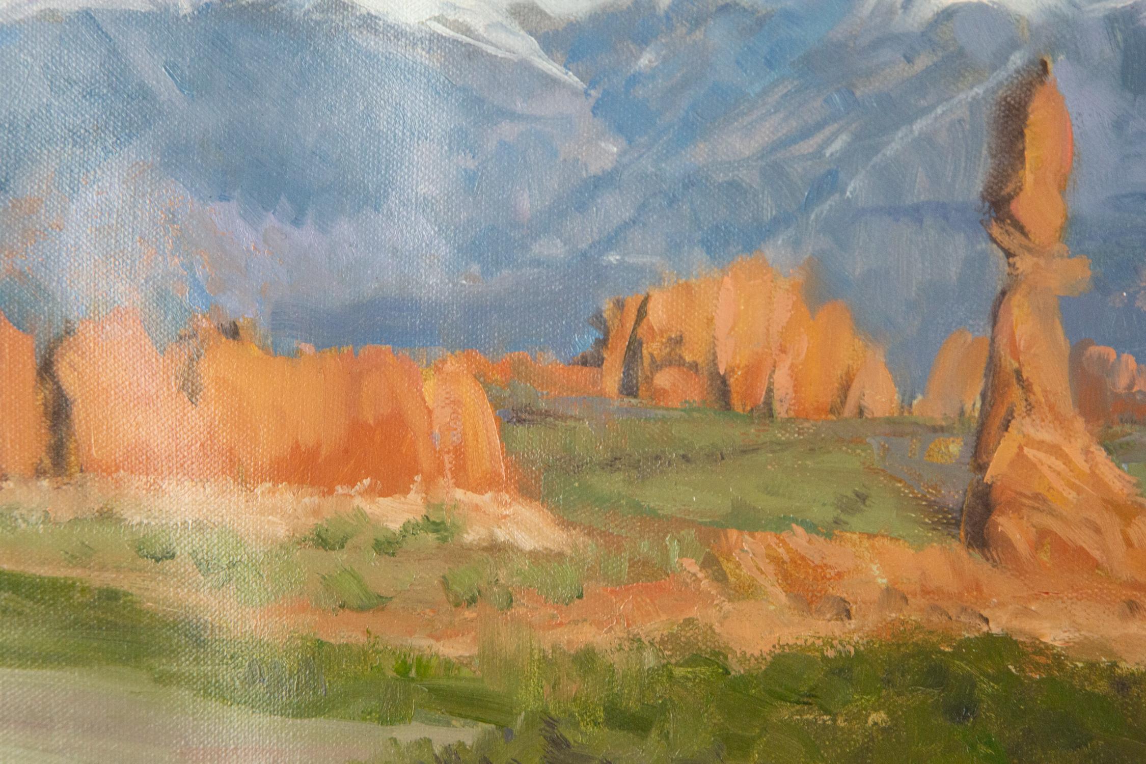 Luo Bin Landscape Original Oil On Canvas 