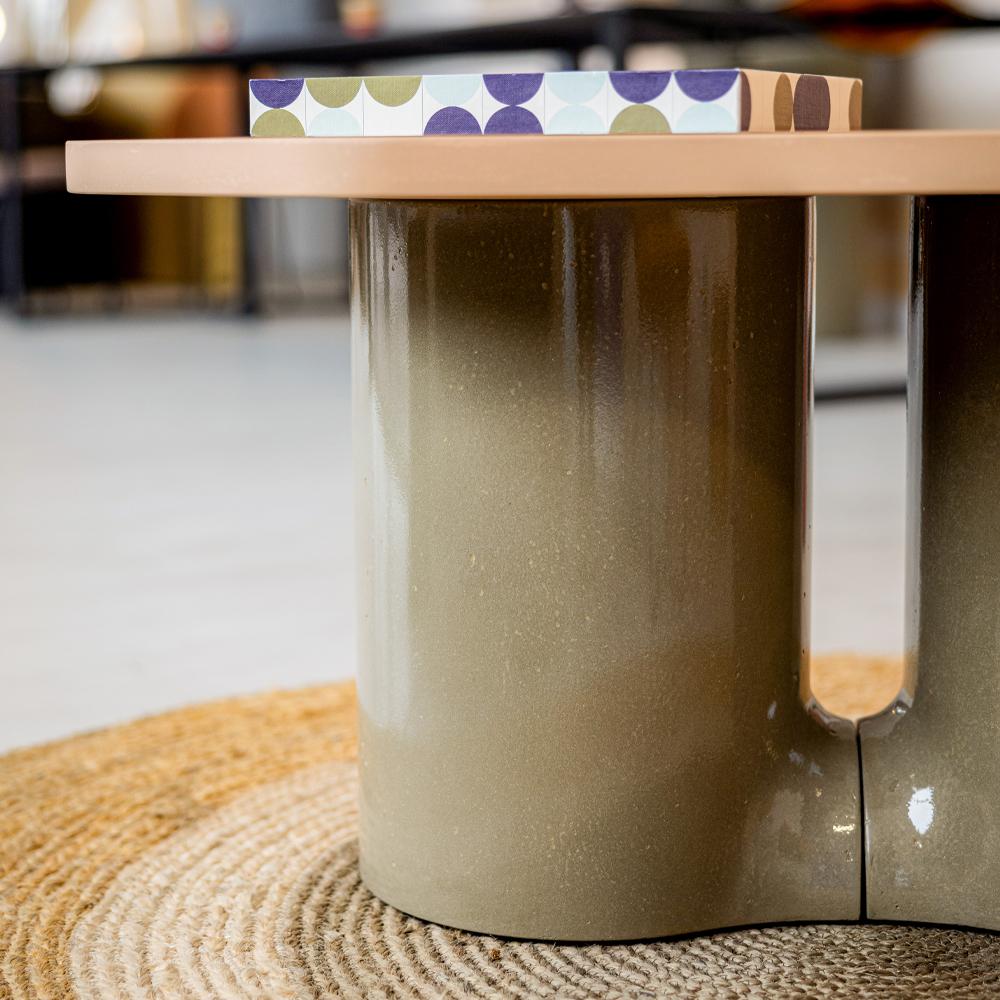 XXIe siècle et contemporain Table basse Luo 2 Modules One of a Kind Intérieur/Extérieur par MANUFACTURE XXI en vente