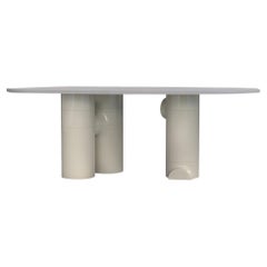Moulded Mineral Natural White Table, 3 Pieds One of a Kind by MANUFACTURE XXI