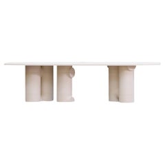Moulded Mineral Natural White Table, 5 Pieds One of a Kind by MANUFACTURE XXI