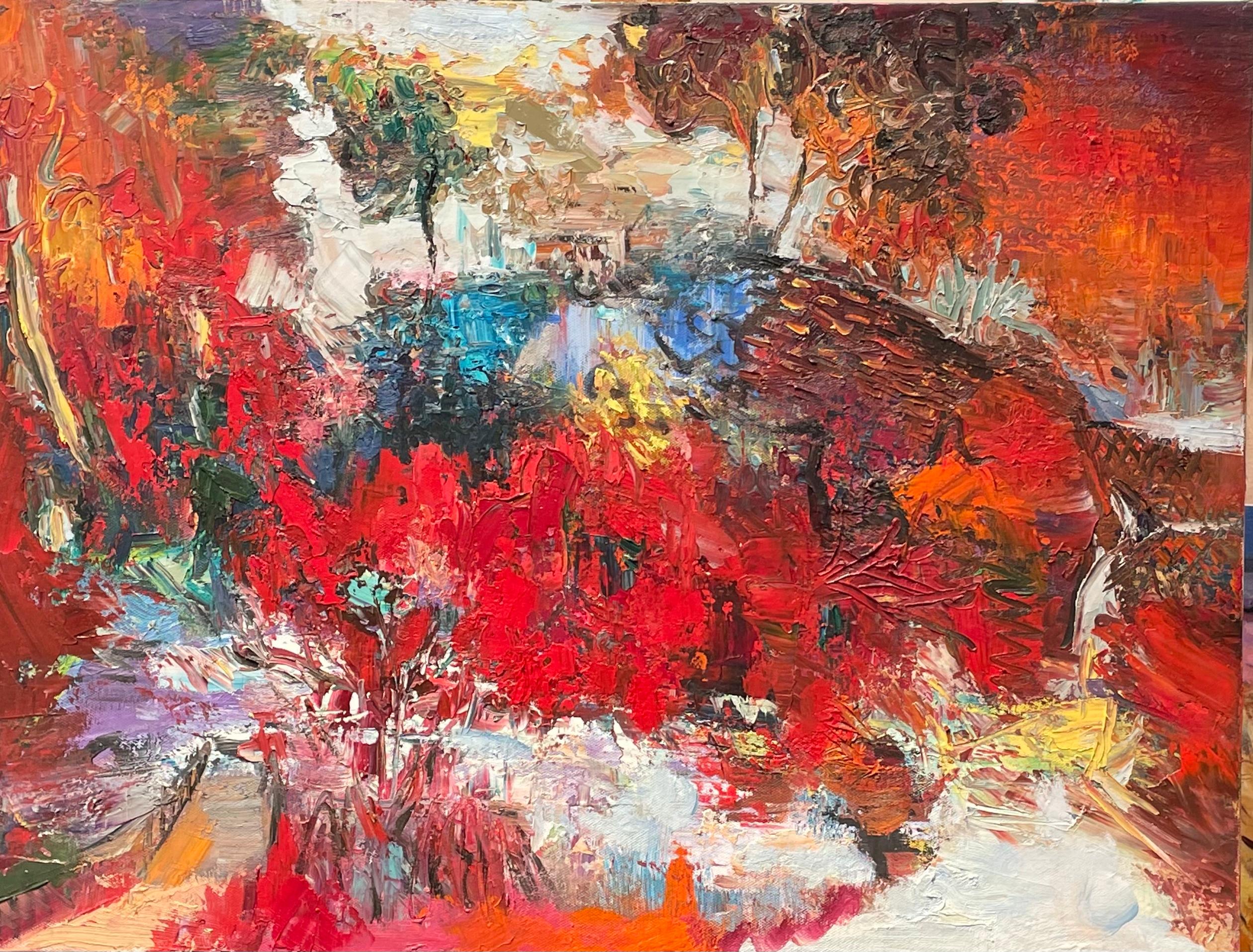 Arte contemporáneo chino de Luo Yi - Serie Roja nº 1