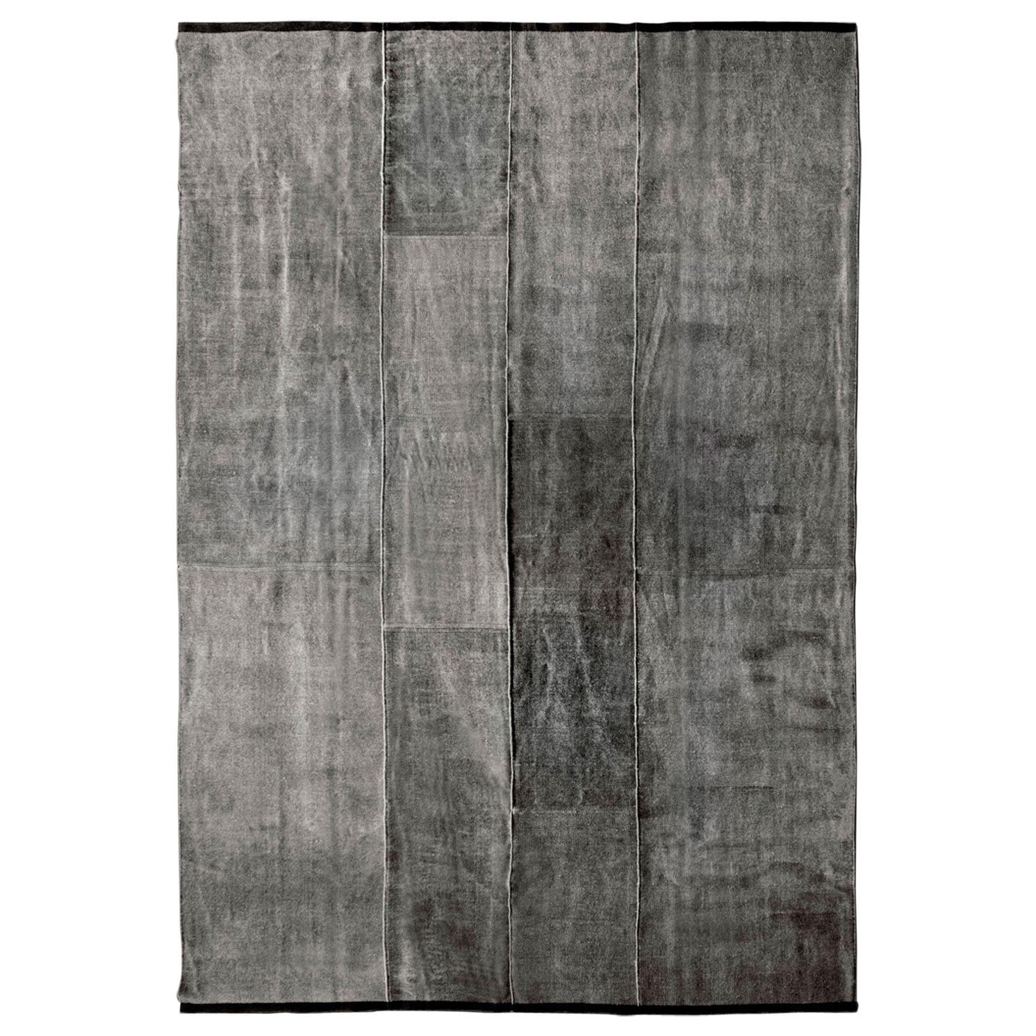 Tapis gris en laine finement lavée naturelle du 21e siècle par Deanna Comellini 260 x 350 cm