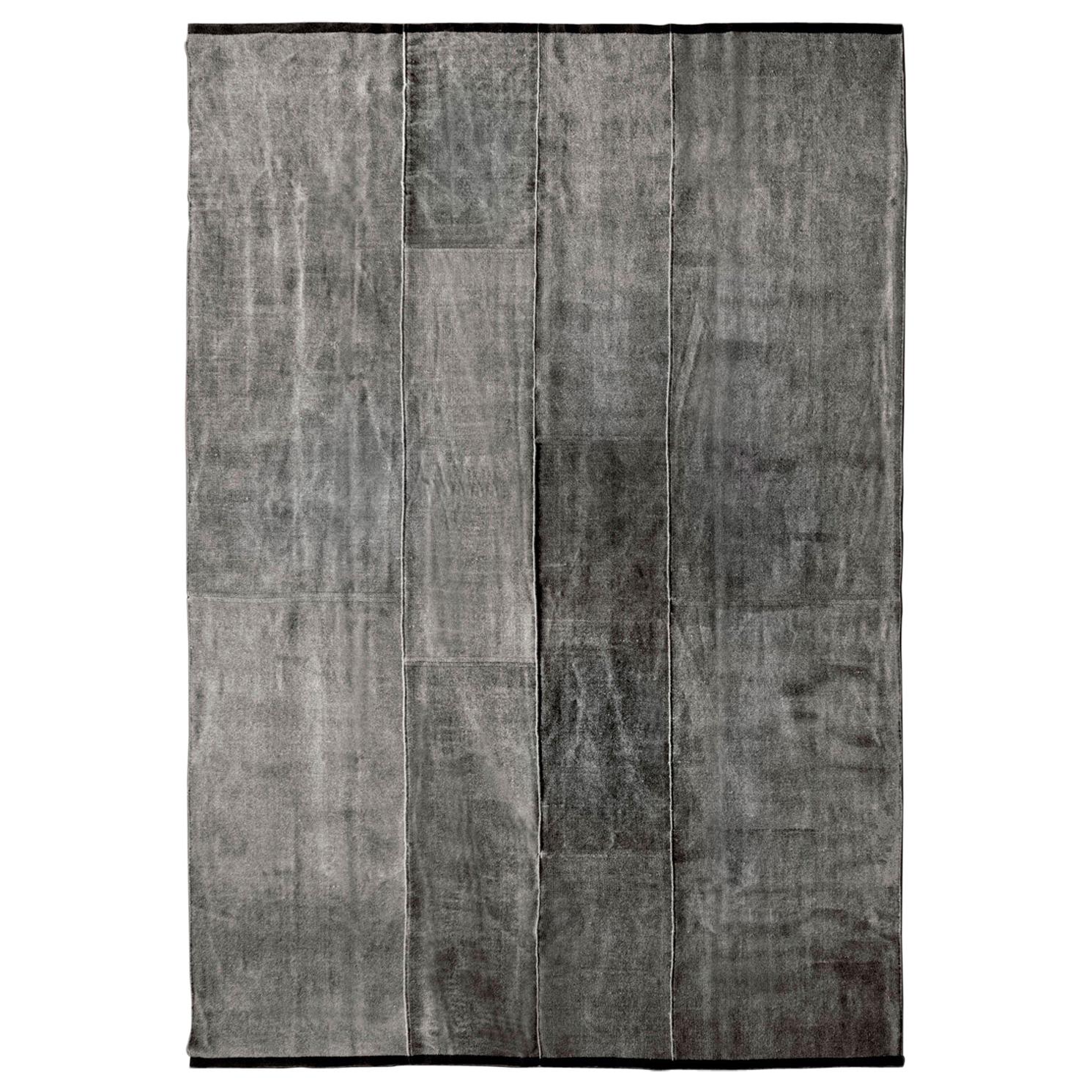 Tappeto Sottile Leggero in Lana Grigio Marrone by Deanna Comellini 260x350 cm For Sale