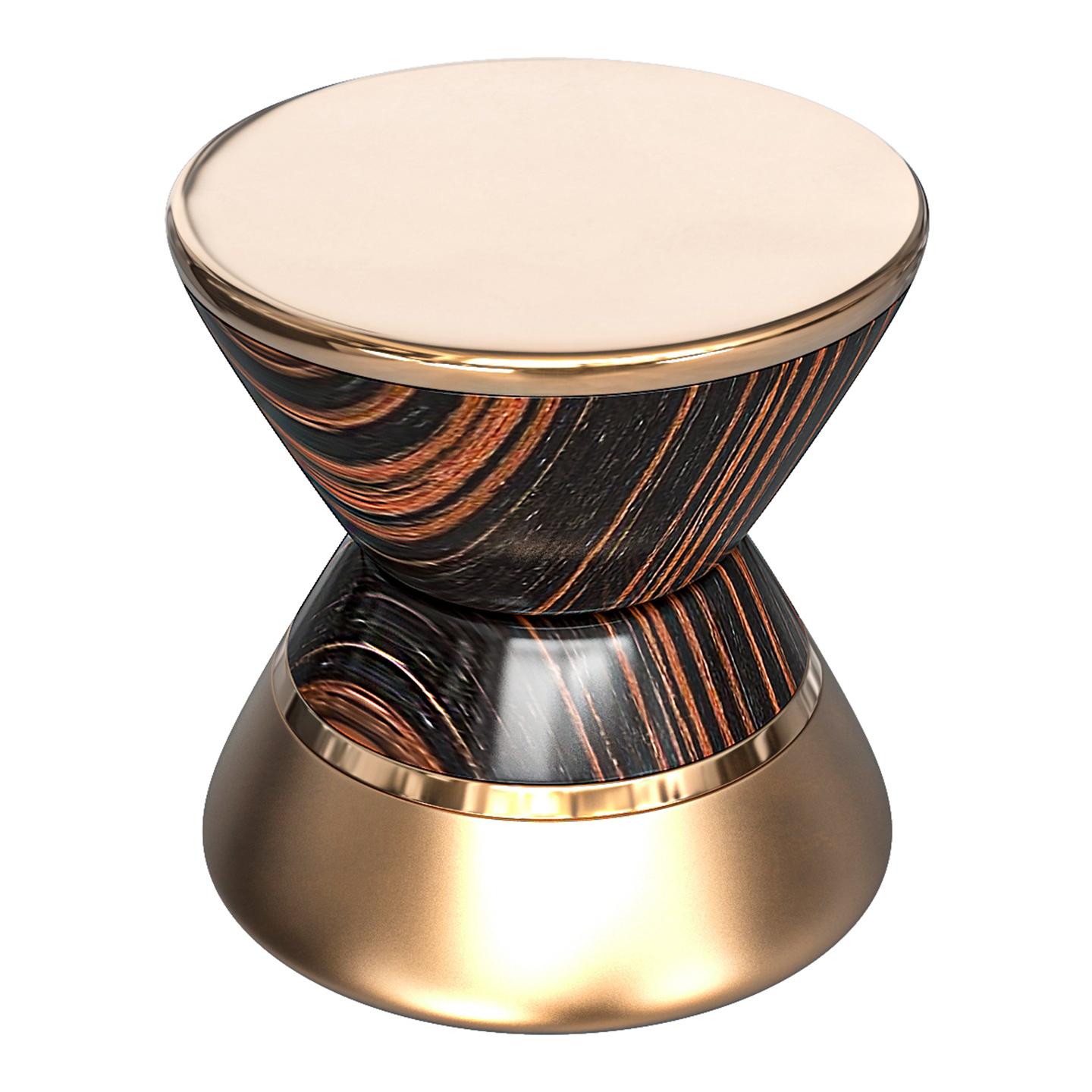 Fait main Table d'appoint L'uovo en bronze, faite à la main, Istanbul en vente