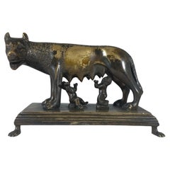 Capitoline She-wolf, chiseled bronze sculpture