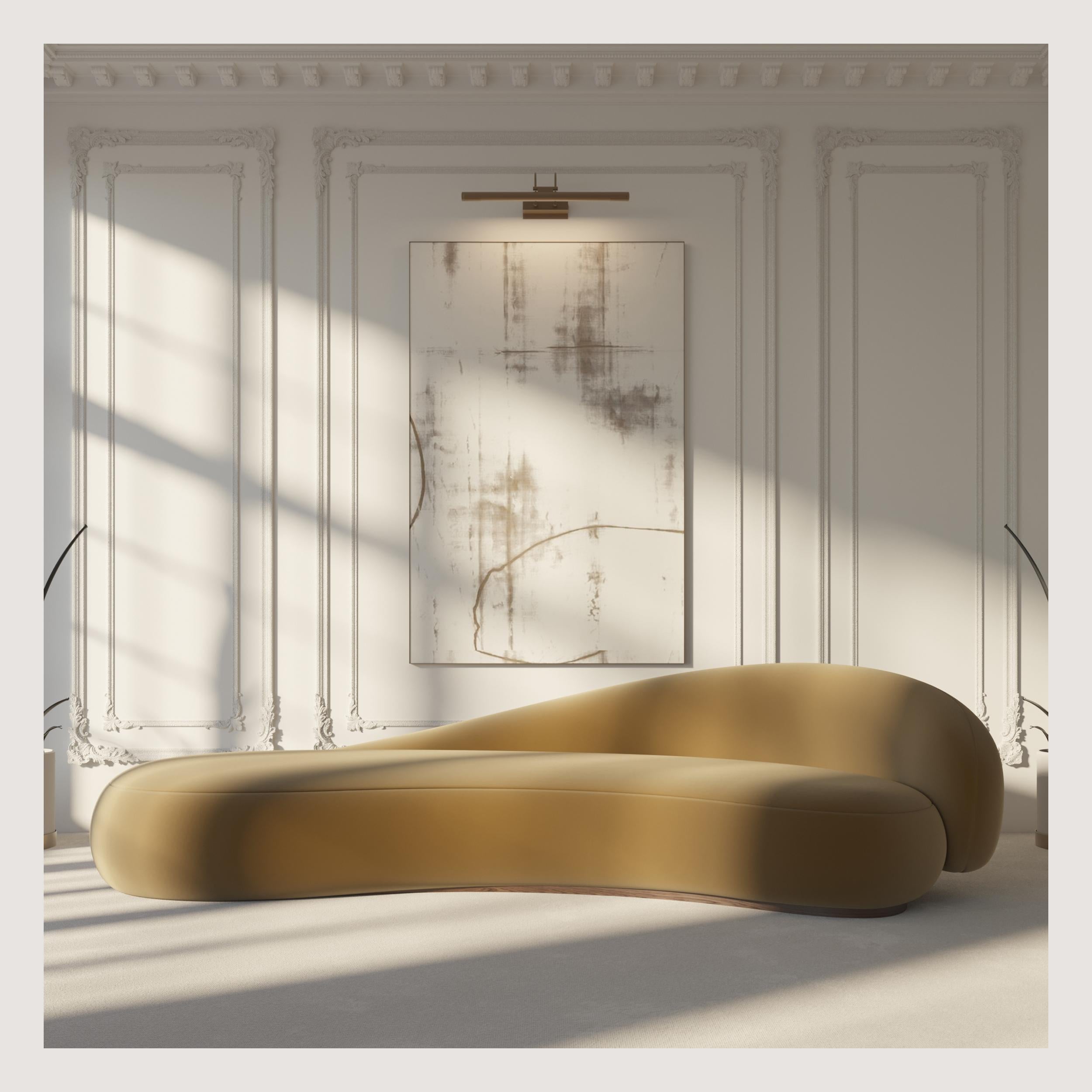 Lupa Sofa 260, Flexible Velvet Fabric, Designed by Mehmet Orel for Studio Kirkit For Sale 3