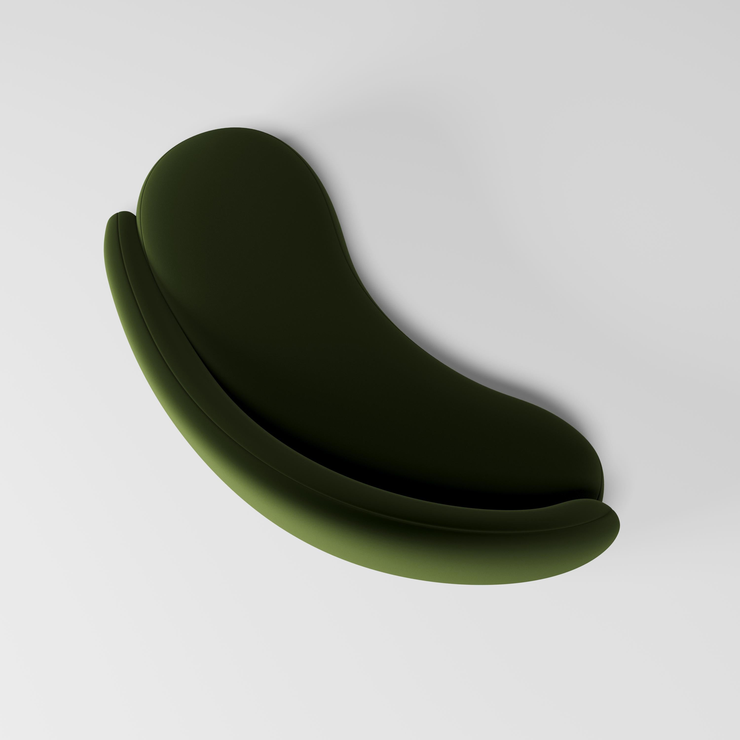 Hand-Crafted Lupa Sofa 260, Flexible Velvet Fabric, Designed by Mehmet Orel for Studio Kirkit For Sale