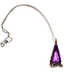 Collar Colgante Contemporáneo Lupino con Amatista