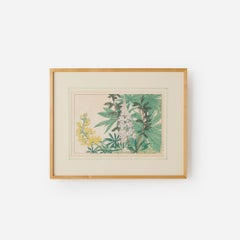 Lupine Woodblock Print by Tanigami Kōnan