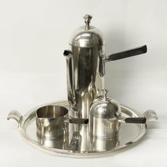 Lurelle Guild Art Deco Silver Plate Coffee Service, International Silver, 1934