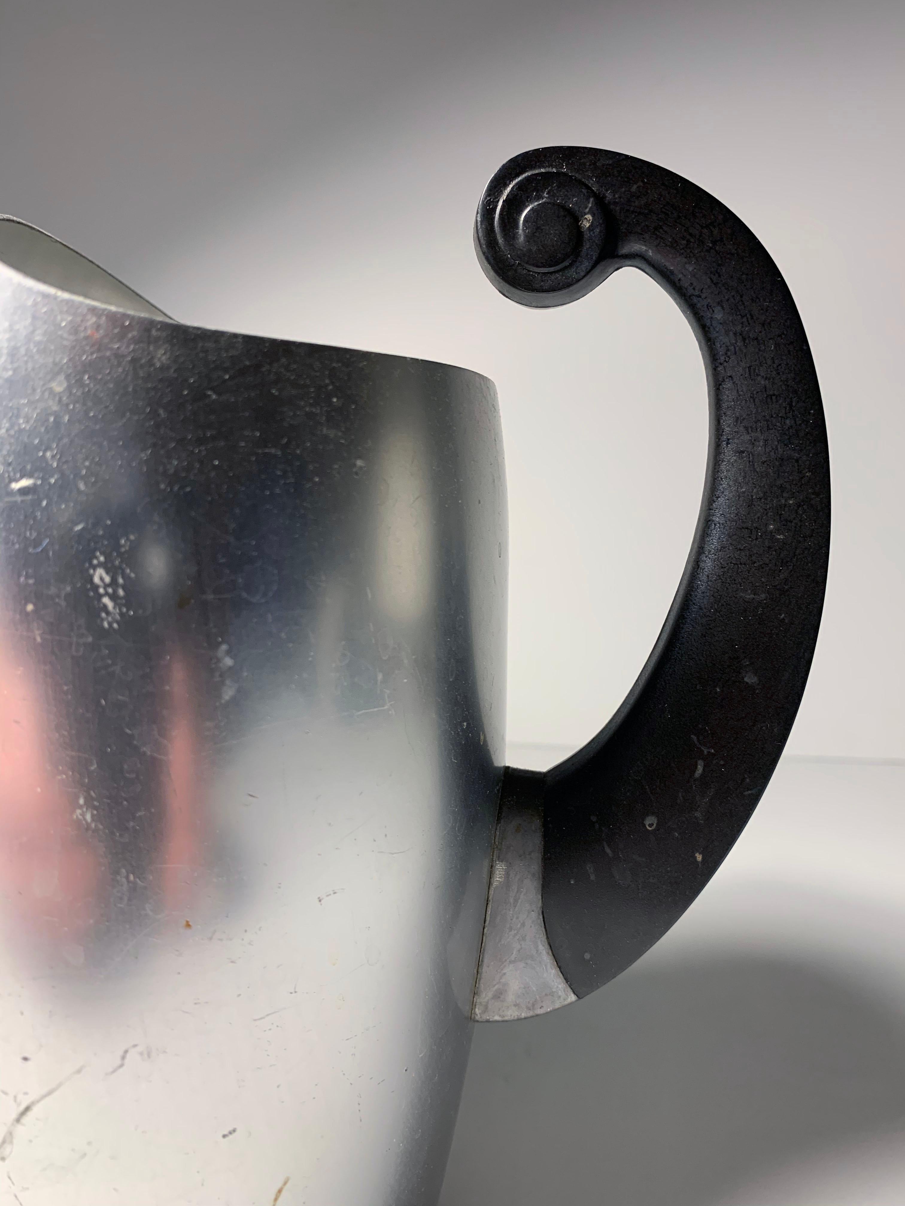 Lurelle Guild Deco Aluminum Pitcher for Kensington In Good Condition For Sale In Chicago, IL