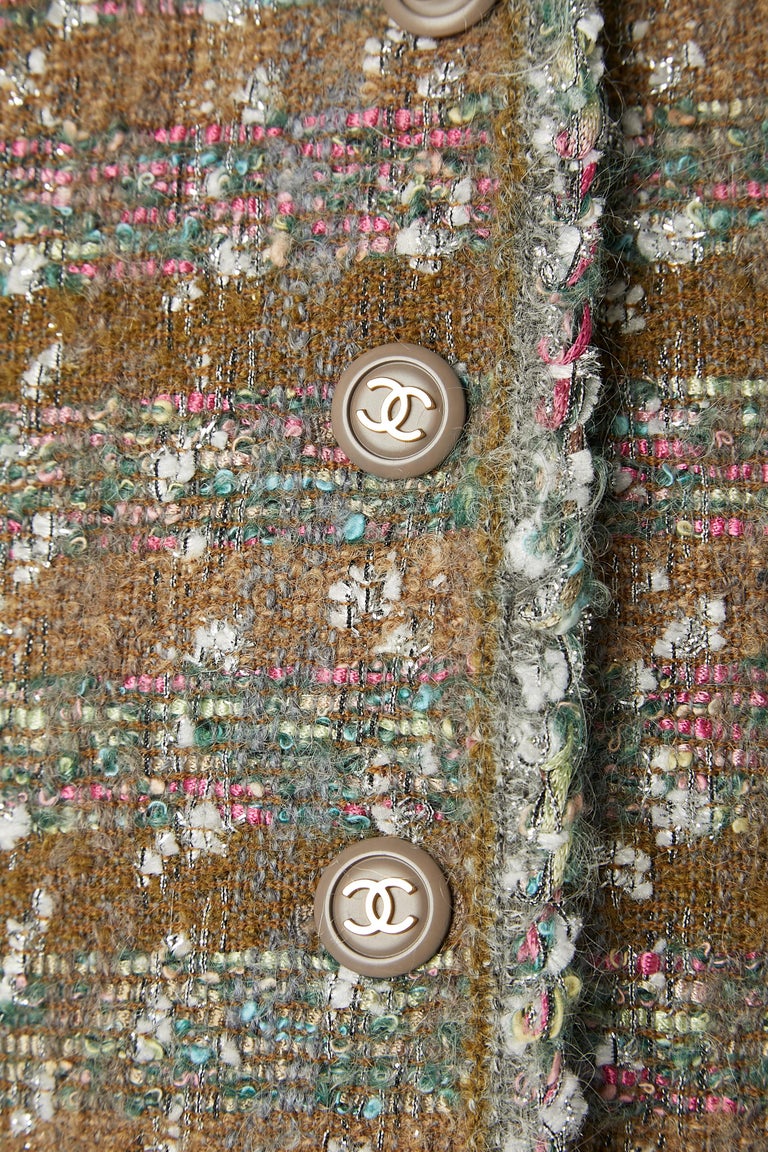 Lurex and tweed single-breasted jacket Chanel Boutique For Sale at 1stDibs