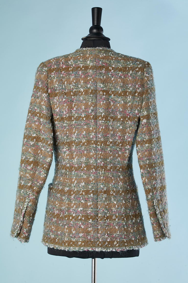 Lurex and tweed single-breasted jacket Chanel Boutique For Sale at 1stDibs