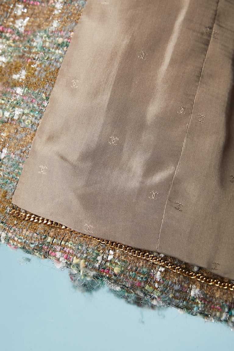 Lurex and tweed single-breasted jacket Chanel Boutique For Sale at 1stDibs