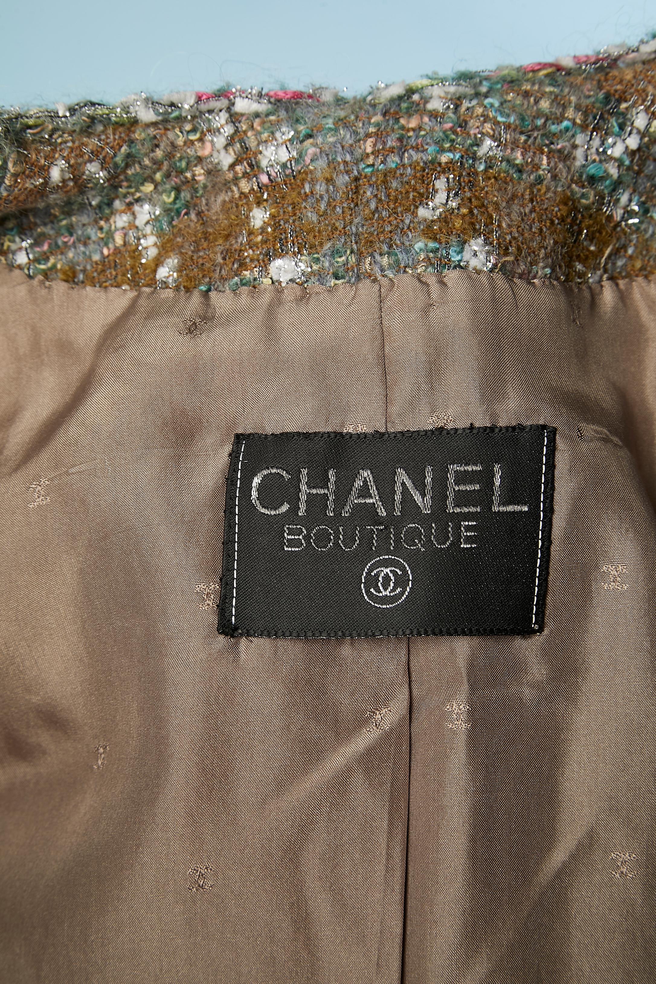 Lurex and tweed single-breasted jacket Chanel Boutique  For Sale 3