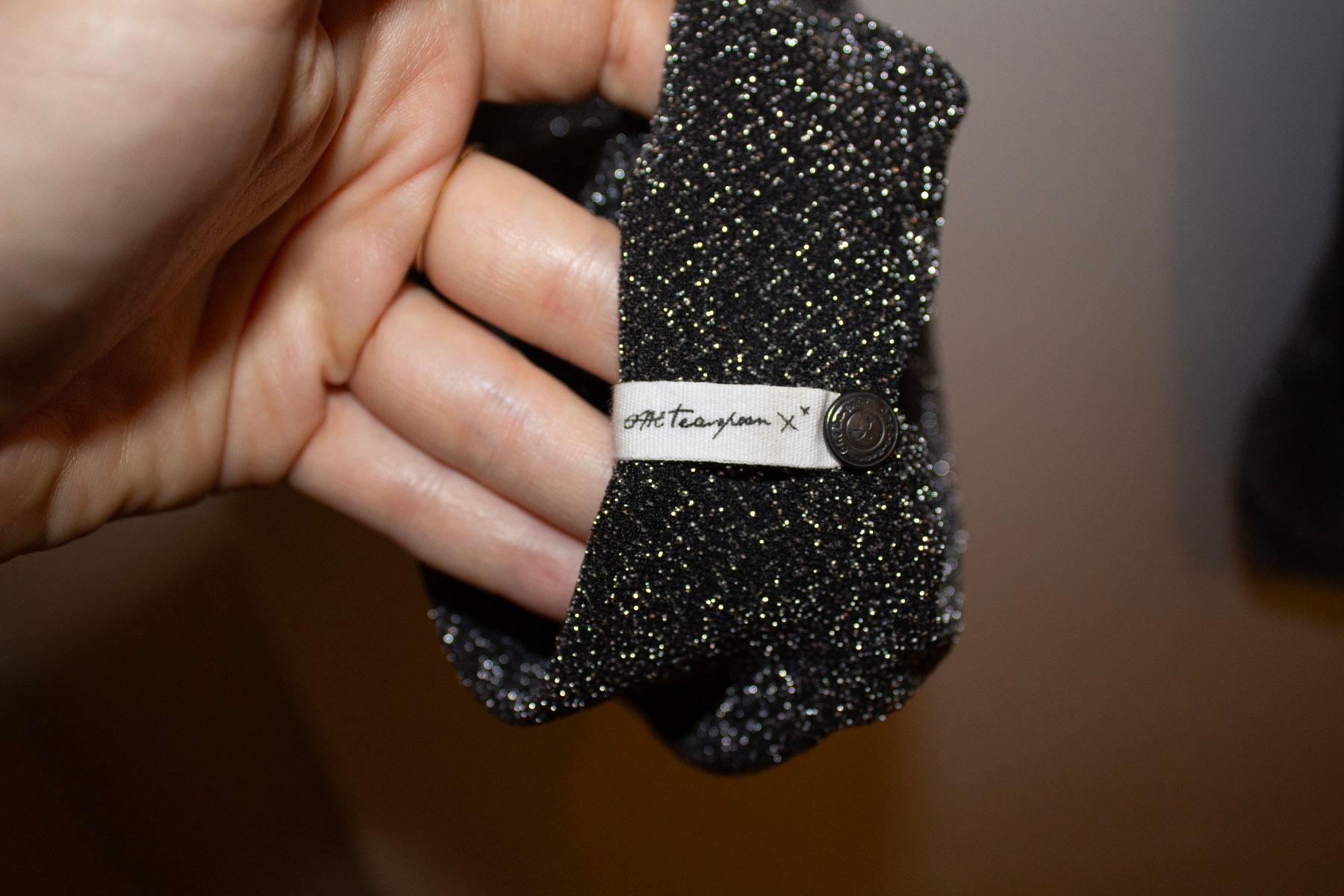 Mono de noche de lúrex Negro en venta
