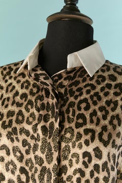 Lurex jacquard shirt with animal print ALEXANDRE VAUTHIER COUTURE