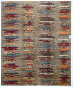 Luri Hand-Knotted Wool Rug, Modern Tribal Design