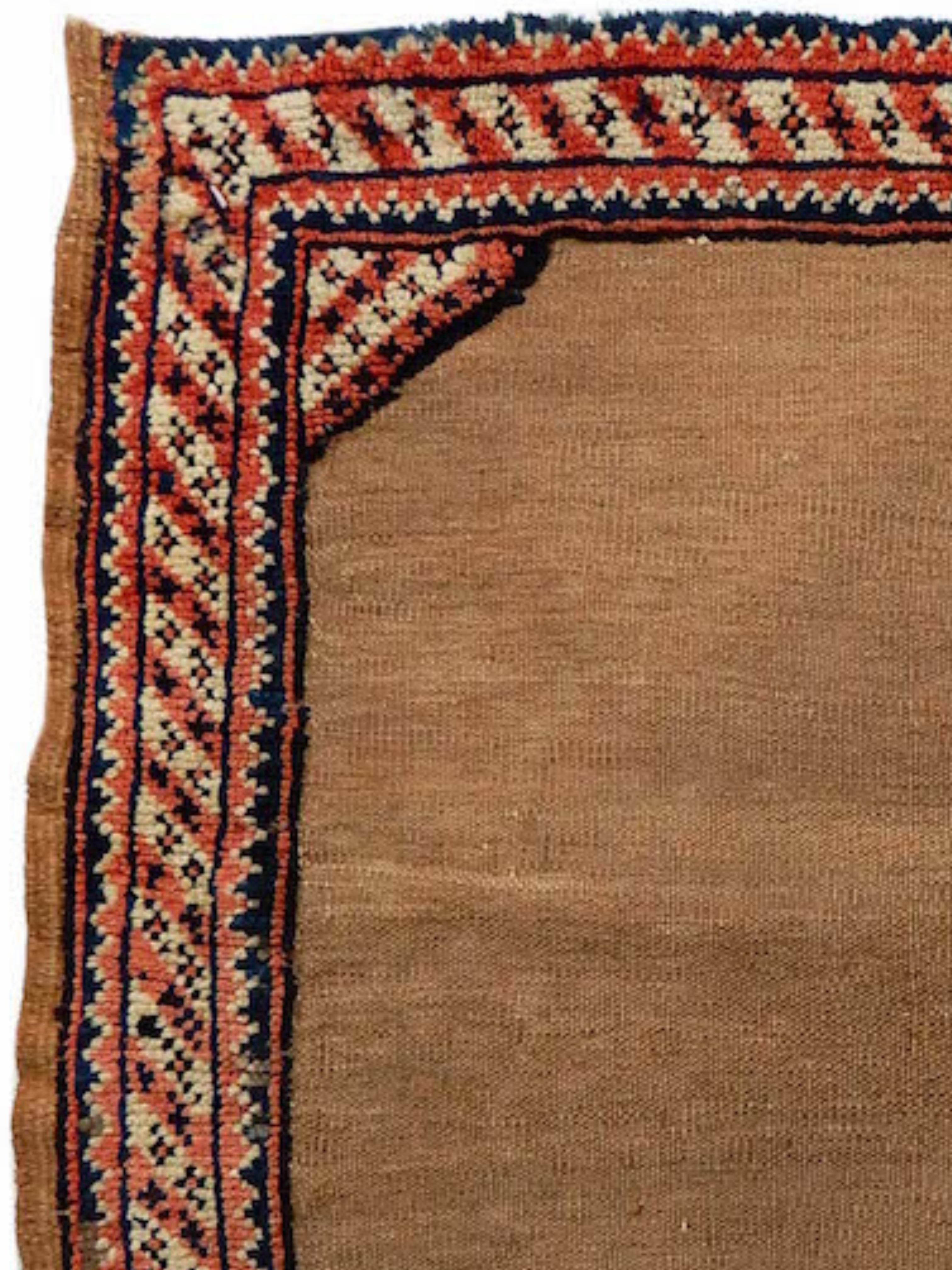Luri Mixed Technique Camel Wool Soffreh Mat, c. 1900

Additional Information:
Dimensions: 2'6