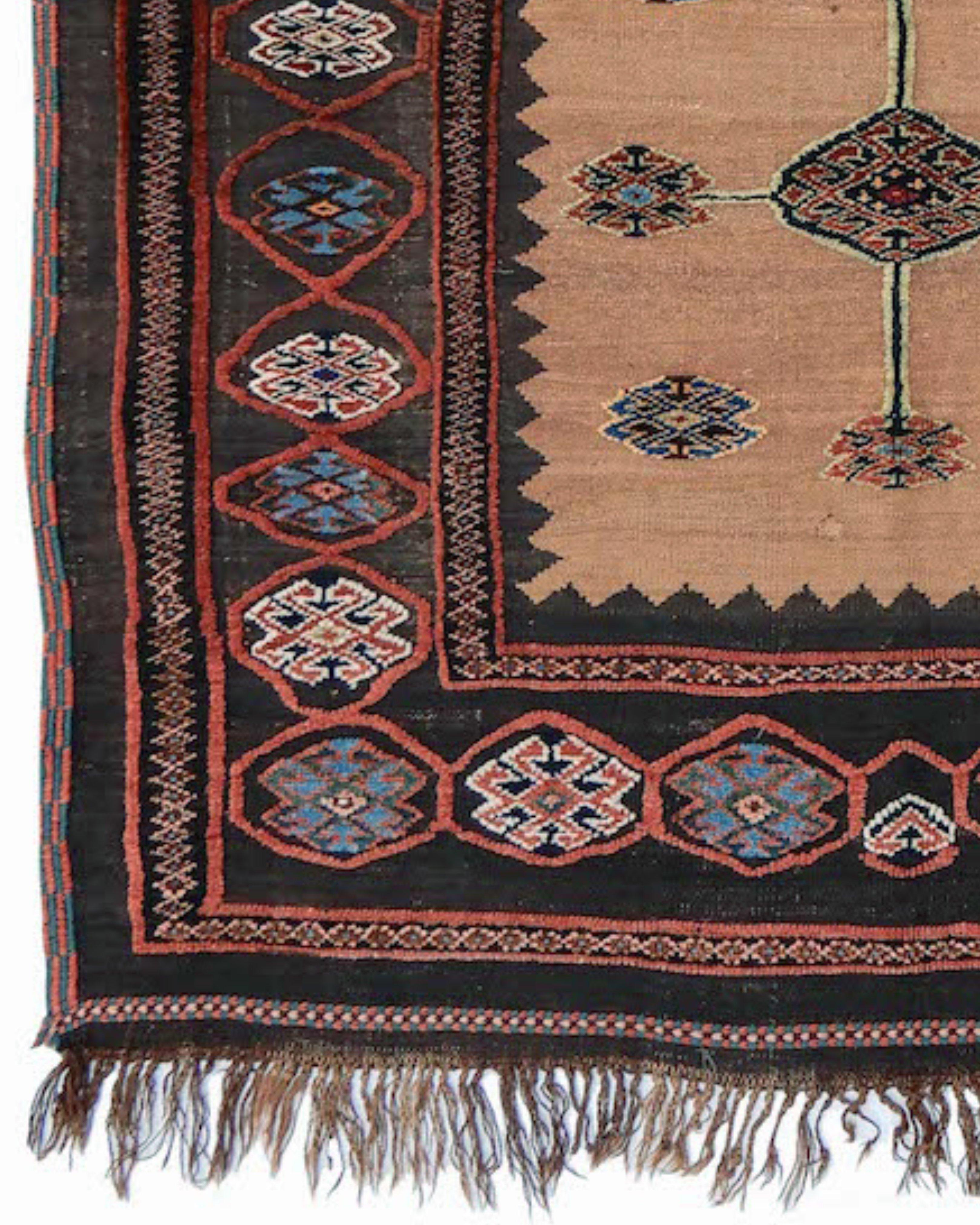 Hand-Knotted Luri Soffreh Rug, Early 20th Century For Sale