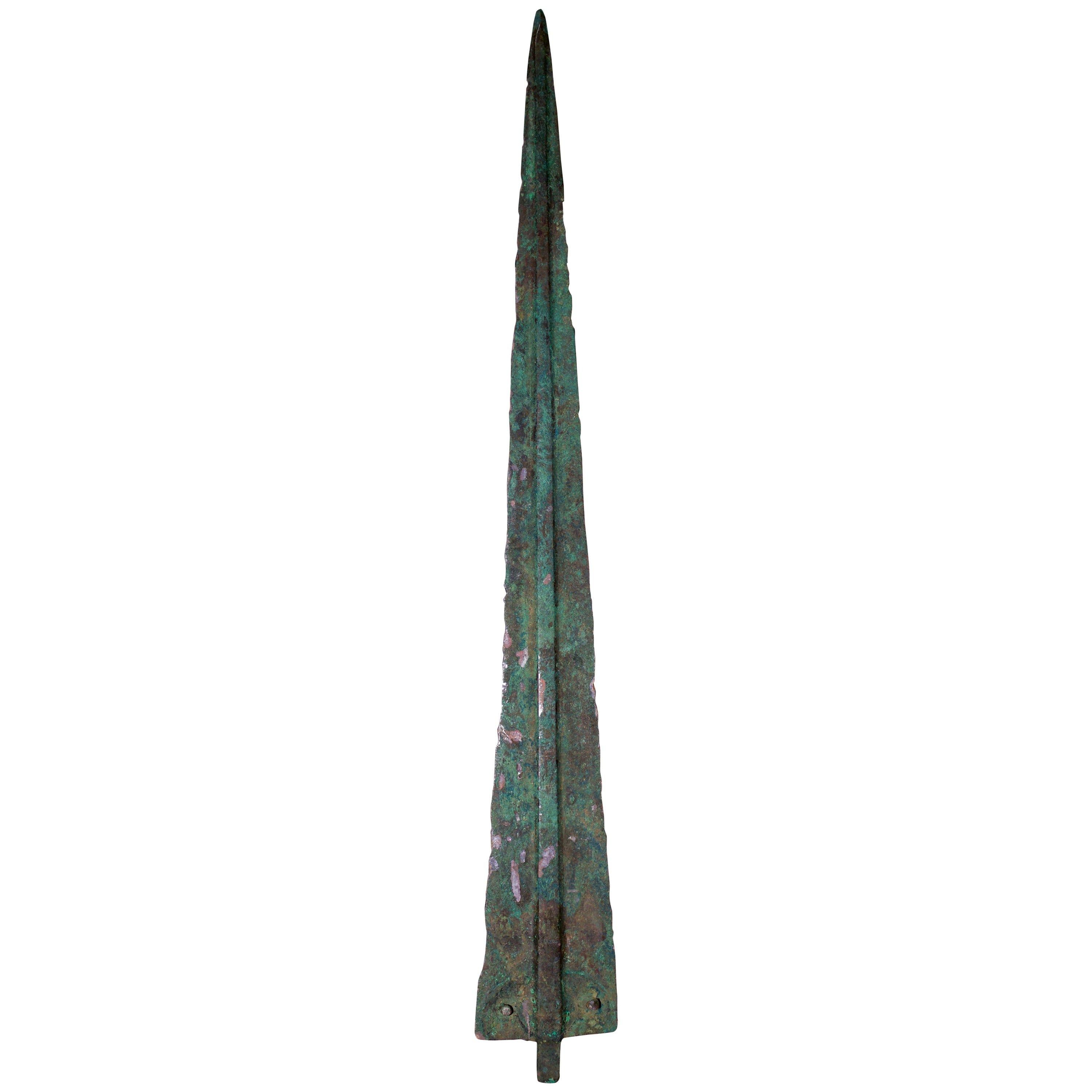 Persian Luristan Bronze Spear Head // Early Iron Age Weapon