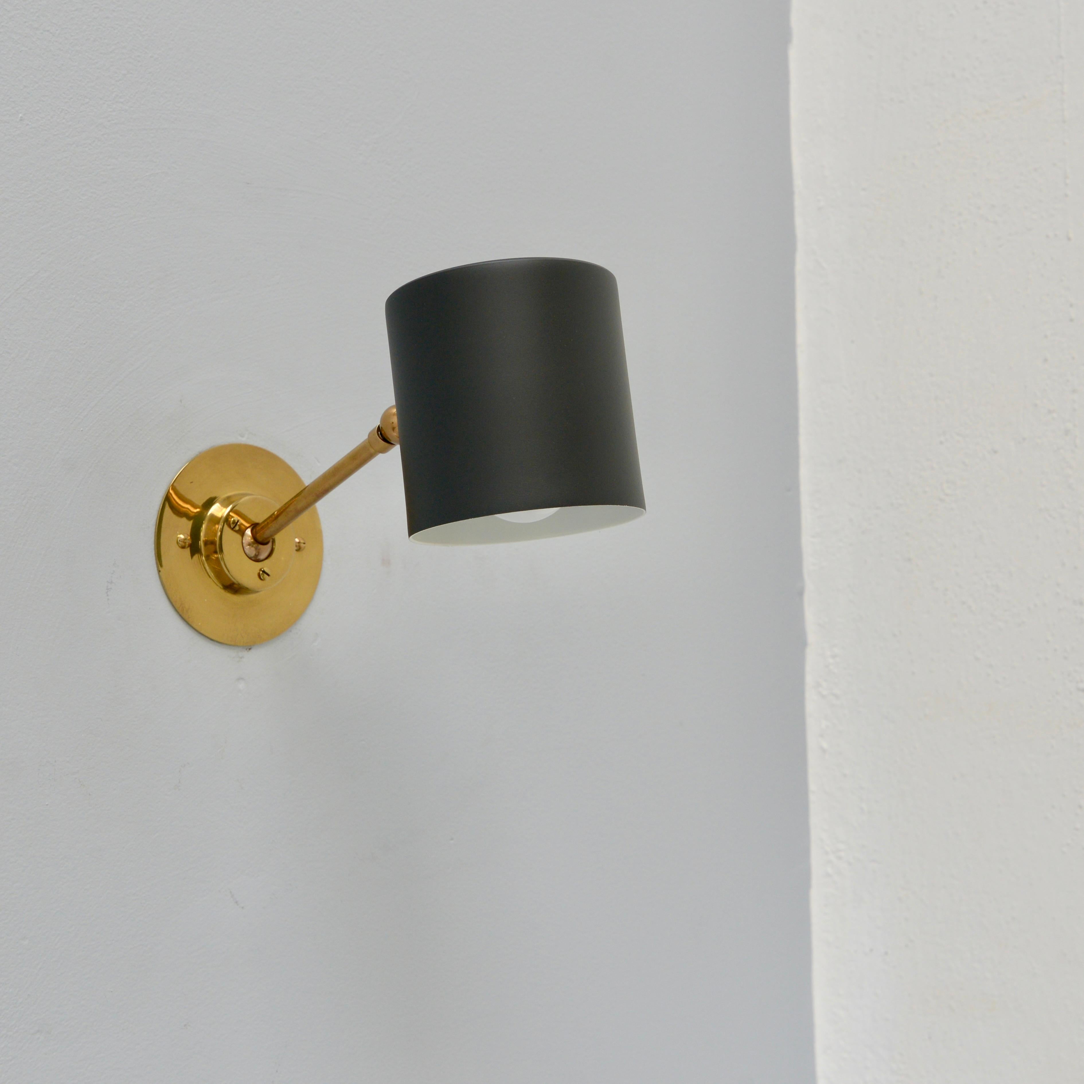 Patinated LUSB Cylinder Sconce For Sale