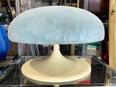Lusch Erzeugnis Space Age Swivel Mushroom Stool, Gray Chenille, 1960's