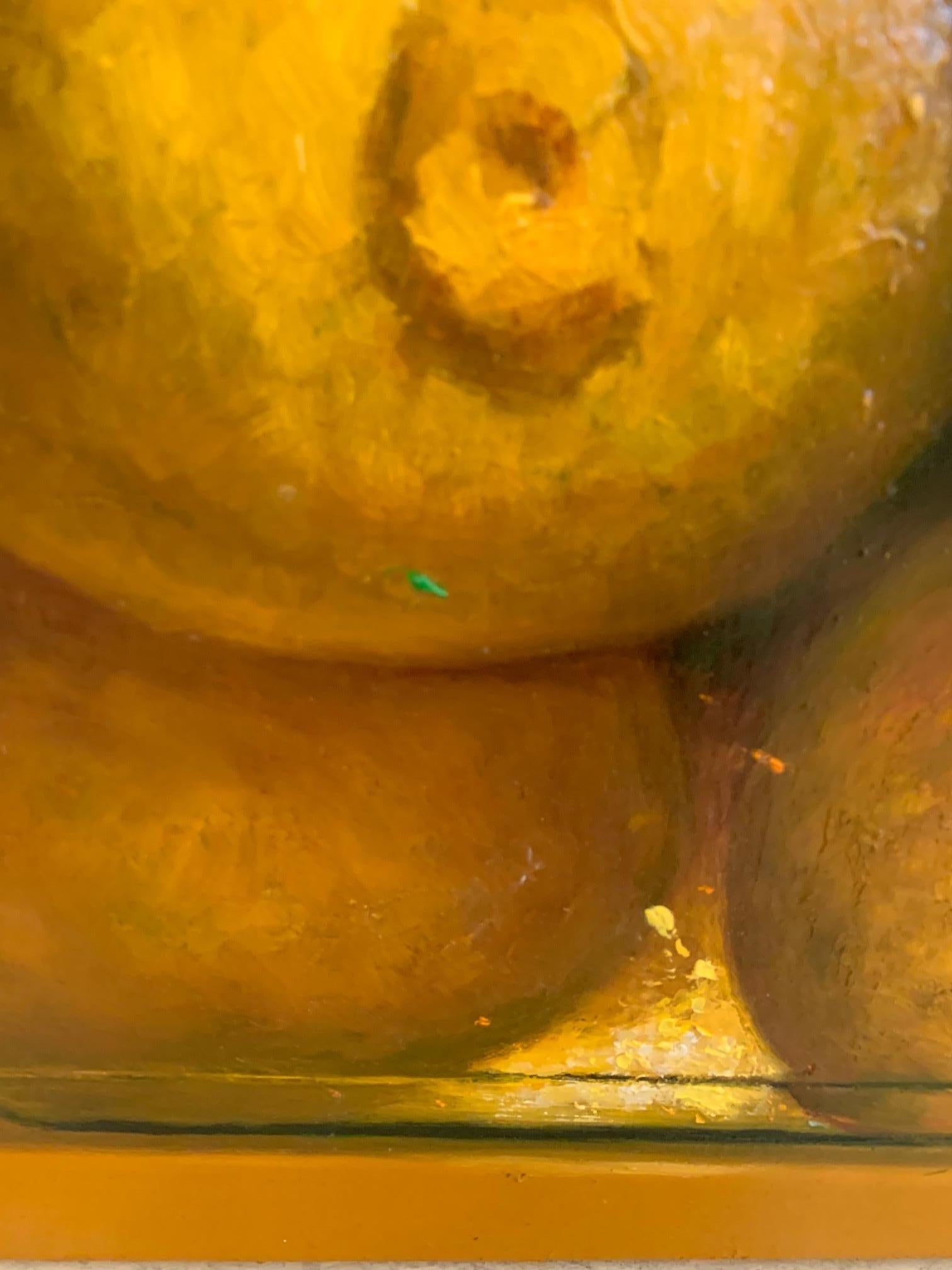 Pittura Grande pittura originale di natura morta con olio su tavola in vendita