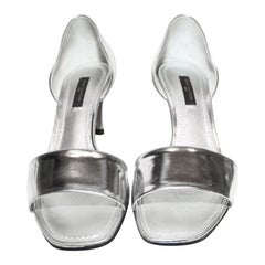 Luscious Louis Vuitton Sparkling Silver Tone D'Orsay Shoes