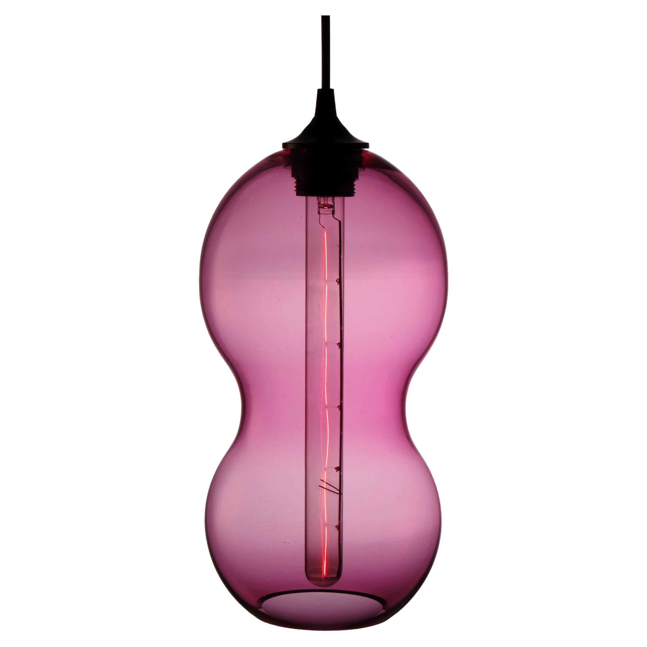 Luscious Rosa Contemporary Organic Architectural Hand Blown Pendant Lamp For Sale