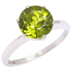 Luscious Vintage Peridot Solitaire Ring